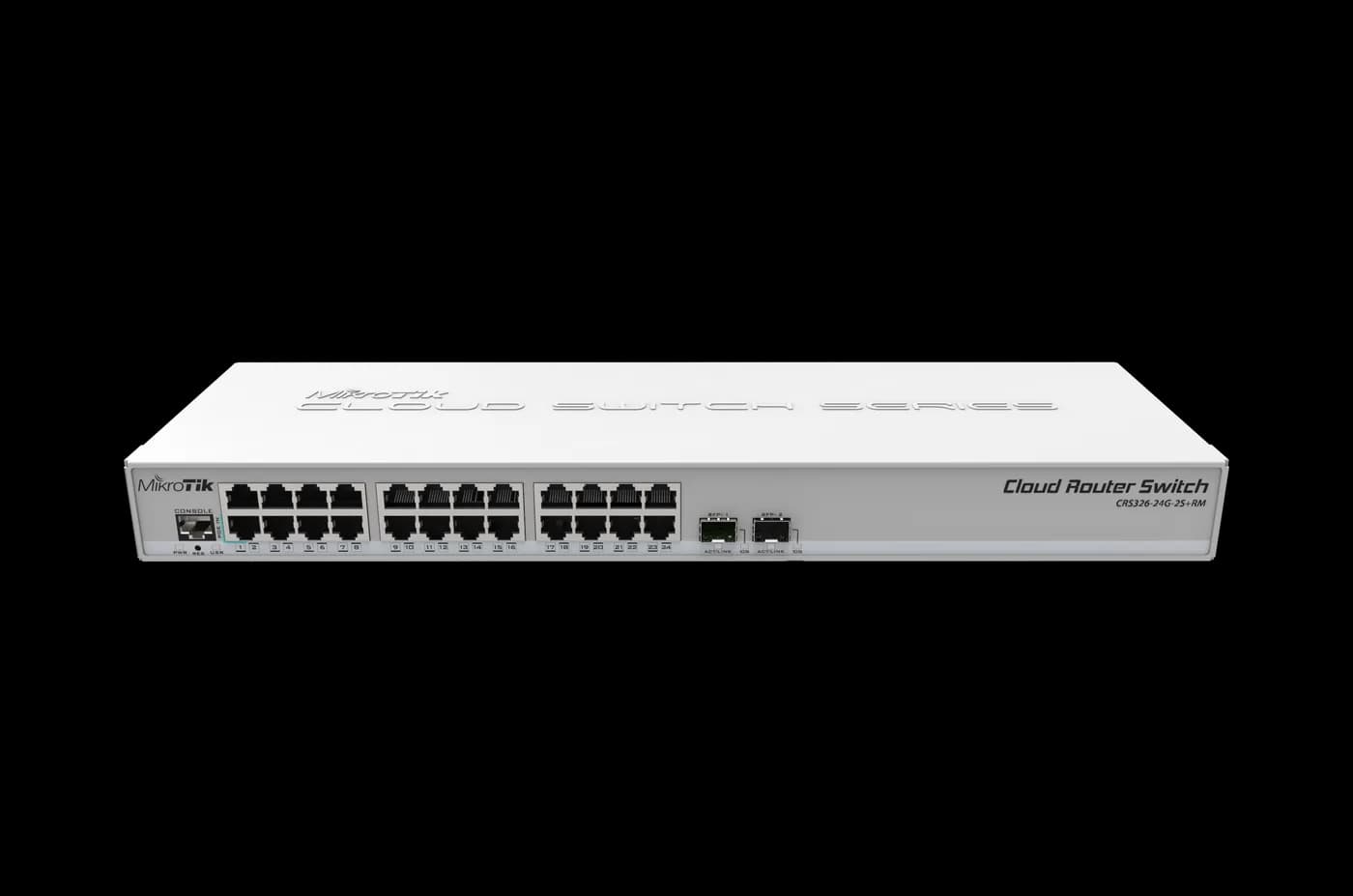 سوئیچ شبکه میکروتیک CRS326-24G-2S+RM