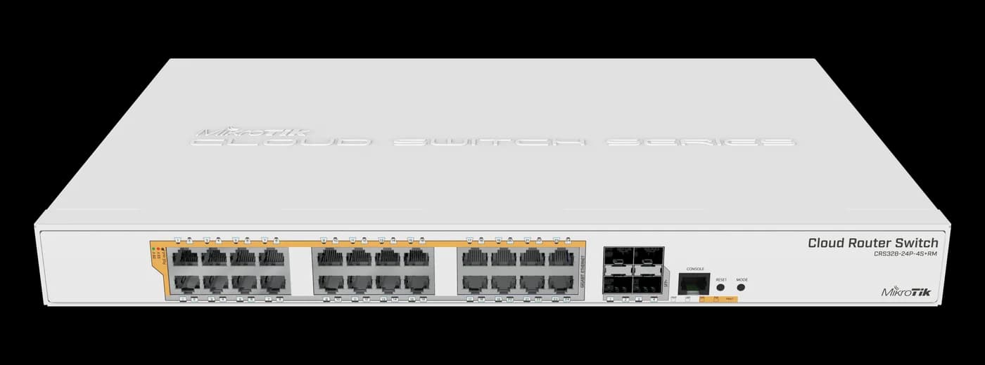 سوئیچ شبکه میکروتیک CRS328-24P-4S+RM