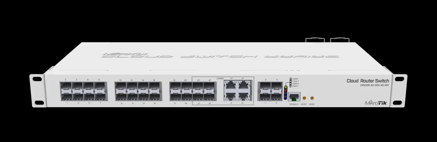 سوئیچ شبکه میکروتیک CRS328-4C-20S-4S+RM