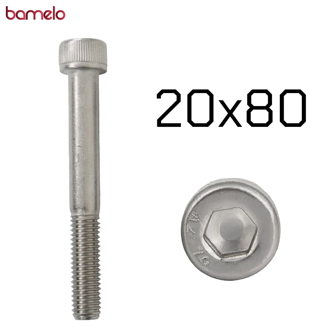 پیچ آلن با سر نیم‌دنده 20x80