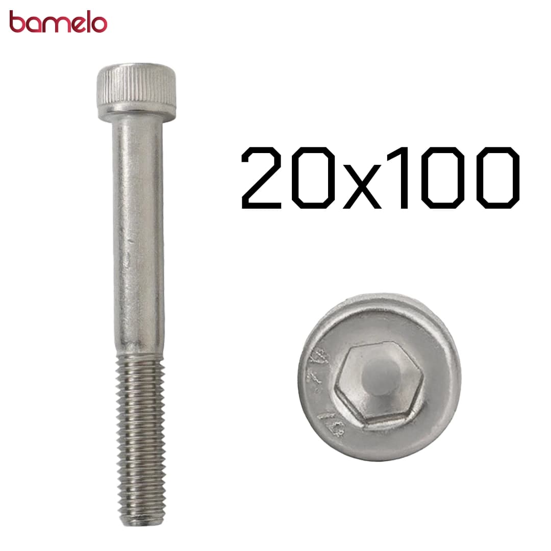 پیچ آلن با سر نیم‌دنده 20x100