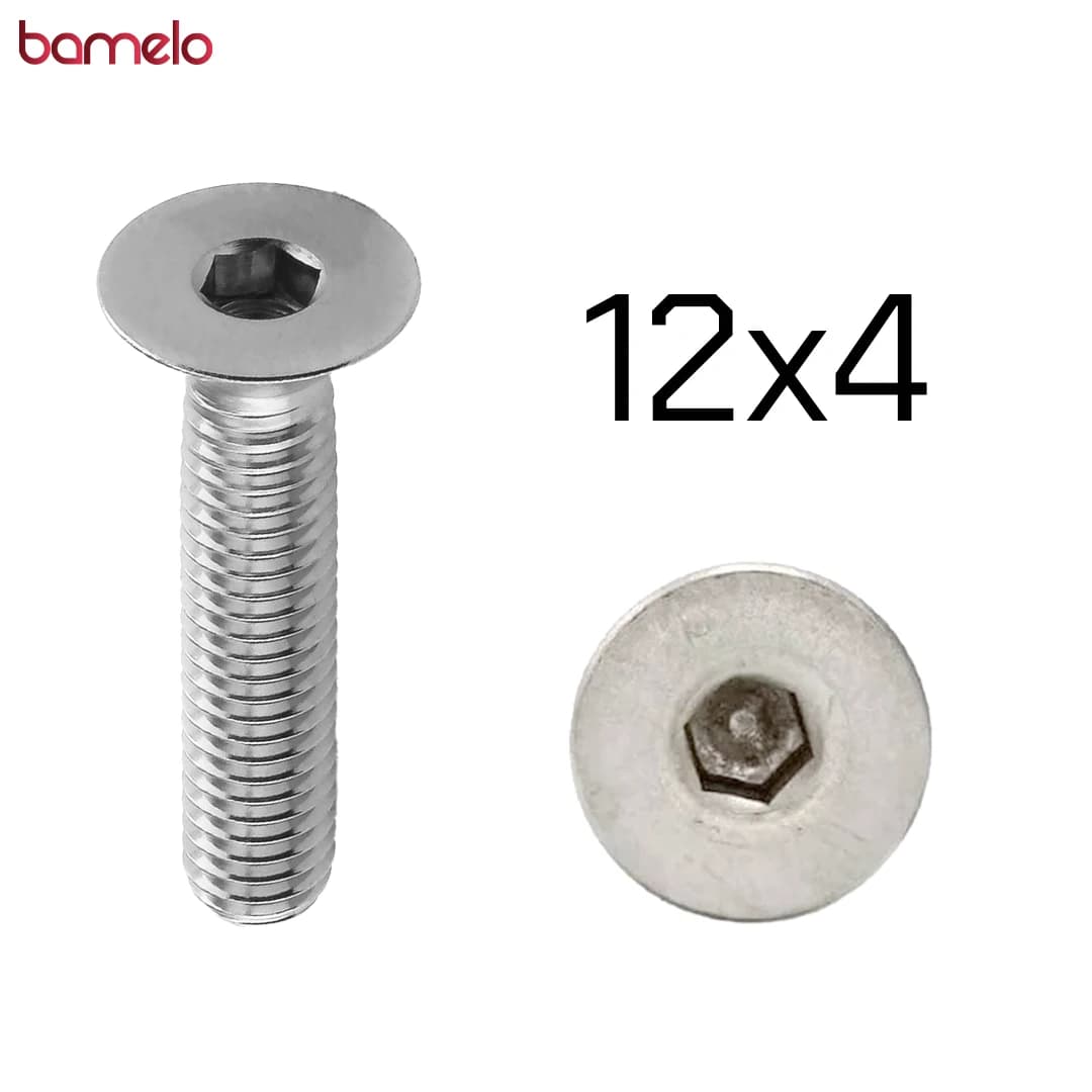 پیچ آلن سر خزینه 12x4 میلی‌متر