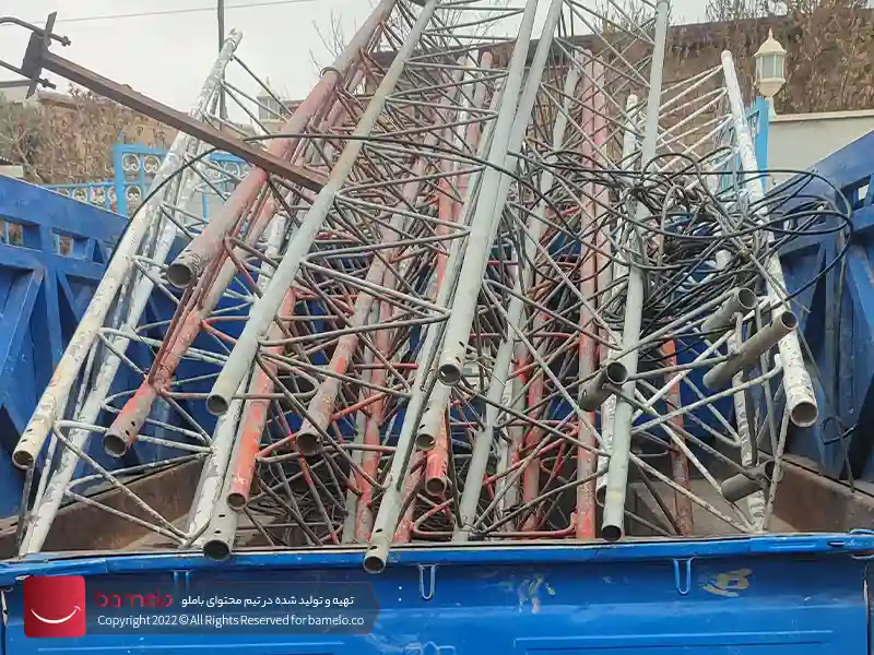 دکل مهاری دست دوم پشت نیسان آبی